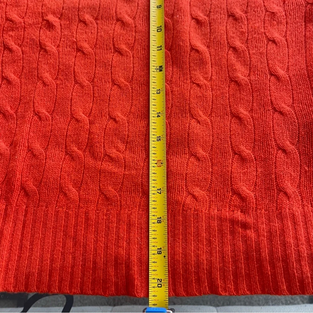 Ralph Lauren Rugby Wool Angora Girls Cable Knit Sweater Size XS‎ Orange Academia